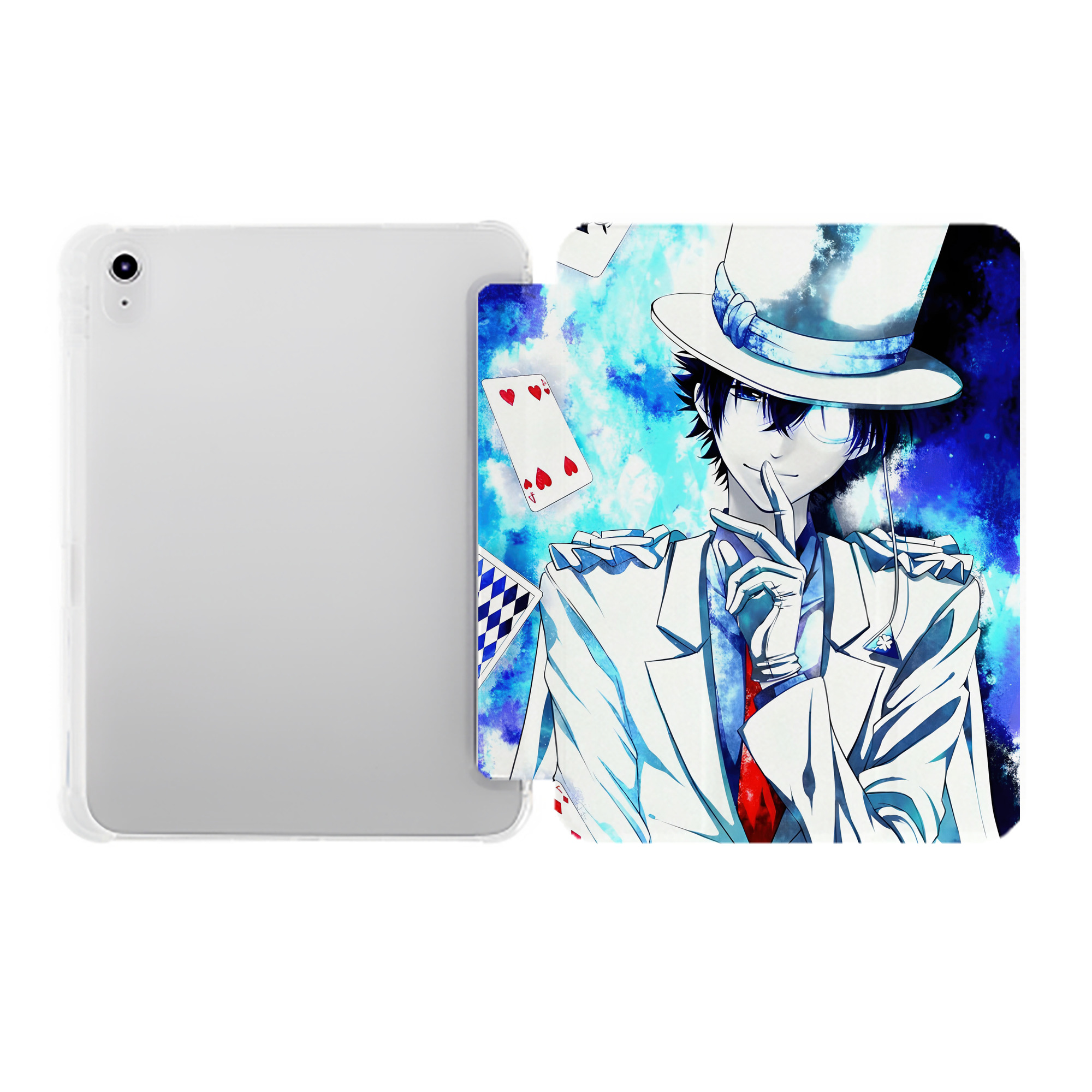 （画像用） 名探偵コナン Detective Conan IPad ケース ペン収納付き 三つ折りスタンド PUレザー×シリコン 対応機種9.5/10.5/10.9インチ